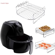 SRAITH Double Layer BBQ Holder Air Fryer Rack Grill Air Fryer Accessories Baking Tray Barbecue Rack