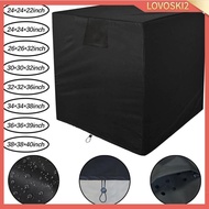 [Lovoski2] Air Conditioner Cover Outdoor, Outside Unit Cover Blk Dust Water Cover Outdoor
