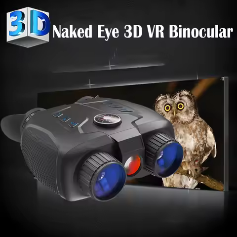 VRNV331 Naked Eye 3D VR Binocular 4K 700m Night Vision Device 5000mAh Battery 6X Digital Zoom Compas