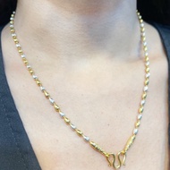 Necklace 2 Kings (Italian Work) Rice Beads Size 3 Mm Weight 1 Baht Pellets