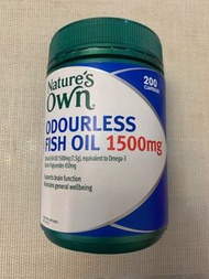 Nature's Own Odourless Fish Oil 1500mg 魚油丸