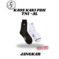 TNI-AL PDH SOCKS BLACK AND WHITEjangkar QUOTATION stokin lelaki stokin putih stokin hitam