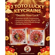 4D keychain and Toto keychain Spinning Keychain Fortune Cai Shen Charm for Lottery HUAT