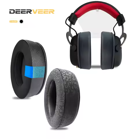 DEERVEER Replacement Earpad For Redragon H520 Icon,H510 Zeus, H710 Headphones Thicken Memory Foam Cu
