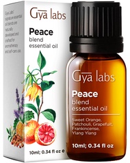 Gya Labs Peace Essential Oil Blend for Diffuser - Peace Essential Oil Set for Aromatherapy, Candle &amp; DIY - Natural Ingredients of Frankincense Oil, Grapefruit Essential Oil &amp; Patchouli Oil (10ml)