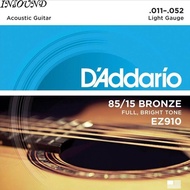 INSOUND D'Addario Acoustic Guitar Strings Carbon Steel String ss Winding String EZ910 EZ890 EZ900 00