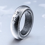 1314 Lifetime Titanium Steel Ring Men's Trendy Unique Japanese Korean Hip-Hop Hip-Hop Tail Ring Simp