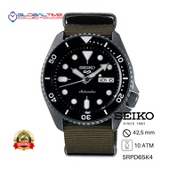 SEIKO 5 Sports SRPD65K4 Canvas Green Army Men's Watch