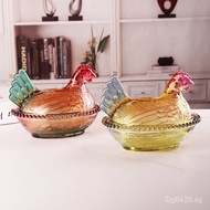 Glass Candy Jar Candy Jar Glass Crystal Glass Snack Jar Storage Jar Glass Chicken Candy Jar Crystal 