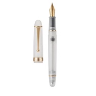Asvine V126 Vacuum Filling Fountain Pen EF/F/M Nib Beautiful Transparent Brown/ Matte Blue White Acr