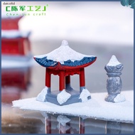 Gazebo Micro-landscape Resin Mini Pavilion Ornament Statue Decor  daicoltd