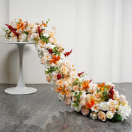 ✿ADVOCATE✿ Uflower 200cm Luxury Rose Artificial Flower Row Table Centerpiece Wedding Flowers Backdro
