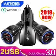 Quick Charge 3.0 Car Charger Portable 5V 3.1A Fast Charging GPS Dual USB Car-Charger For iPhone Sams
