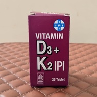 IPI Vit D3+K2 contains 25 tablets