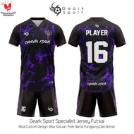 JERSEY BAJU FUTSAL FULL PRINTING BEBAS CUSTOM DESIGN FREE NAMA Murah