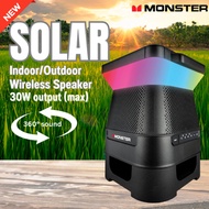 Monster Solar X Outdoor LED Wireless Bluetooth Solar Powered Speaker (30W power output)