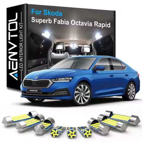 Car Accessories LED Interior Light Canbus For Skoda Superb 1 2 3 3U 3T 3V3 3V5 Fabia Octavia MK1 MK2