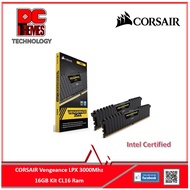 Corsair Vengeance LPX 16GB (2 x 8GB) DDR4 DRAM 3200MHz C16 Memory Kit - Black [CMK16GX4M2D3200C16]