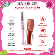 DAZZLE ME Combo May Mắn 2 Món: Son Kem Lì Siêu Mịn Kháng Nước Lâu Trôi + Bút Kẻ Mắt Dạng Lỏng Không