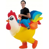 Funny Cartoon Rooster Halloween Party Costume, Inflatable Blow Up Costume Suits Cute Cartoon Funny C