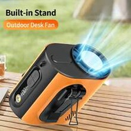 Wearable Waist Hanging Fan, 3600mAh Rechargeable Battery Powered With 5 Wind Speed Levels, LED Light
