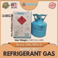 SNOWICE Refrigerant gas for air-conditioning/ Gas untuk aircond R32 3.0KG (6.6 LBS)
