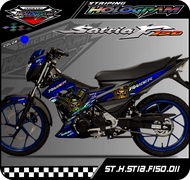 Striping Satria fu facelift - Stiker Striping Satria R150 2013 2014 2015 Variasi Hologram AR 11