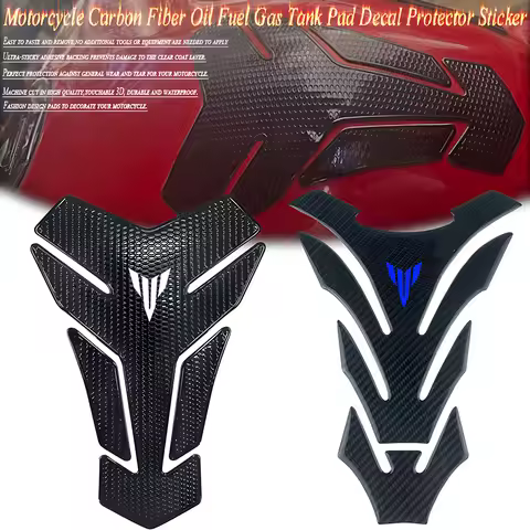 For MT01 MT03 MT07 MT09 MT10 MT 01 03 07 09 10 Motorcycle Carbon Fiber 3D Oil Fuel Gas Tank Pad Deca