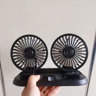 New product Household Car Fan Double-Head Fan USB Dedicated Strong Wind Refrigeration Dormitory Smal