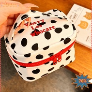 RTJIFSS99 Makeup Bag, Handheld Polka Dot Small Cosmetic Pouch, Multi-functional Zipper Design Zipper