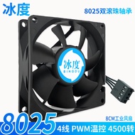 Double Ball CPU Radiator Fan 9225 Universal 8025 Computer Pressure Down Industrial Violence i3i5i7i9