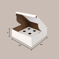 Store Age [10pcs] Food Grade White Kraft Window Cupcake Box Muffin Box Tart Box [with flexi cavity i