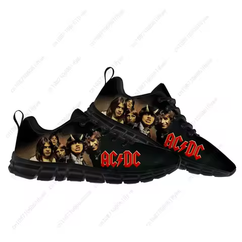 A-AC Rock Band D-DC Sports Shoes Mens Womens Teenager Breathable Lace-up Sneakers Casual Custom Made