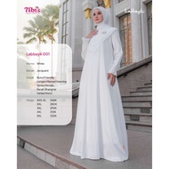Labbayk 001 by Nibras White Gamis LacePOLOS