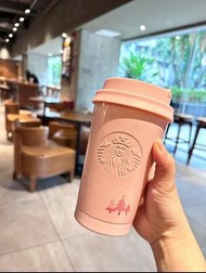 星巴克 聖誕雪舞櫻花粉保溫杯