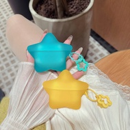 Christmas New Year Translucent Star Shape Matte Shockproof Protective Earphone Case for AirPods 1 or