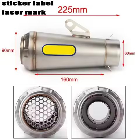 For Kawasaki Yamaha Honda KTM Suzuki Etc Motorcycle Exhaust Modified Universal Arrow 51mm 60mm Motor