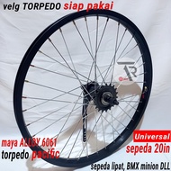 velg sepeda 20 in torpedo velg Torpedo 20 inc BMX sepada 20in siap pakai untuk semua sepeda