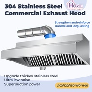 🍁Ready Stock🍁304 Exhaust Hood Commercial Stainless steel range hood kitchen set range hood🍁