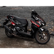 Removable sticker Vario 160 HRC Racing model black and red black car sticker