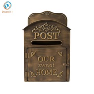 [Jzvphq] Vintage Mailbox Outdoor Mailbox with Latch Medium Wall-Mounted Letterbox for