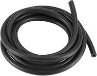 uxcell Black Line Hose Tube, 3mm(1/8") ID x 6mm(15/64") OD 4.92Ft/1.5M NBR lubricating oil Water Hos