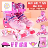 Kasut Roda Kanak-Kanak Pemula Bayi Dua Baris Roda Empat Roda Roller Skates Budak Lelaki Lelaki dan P