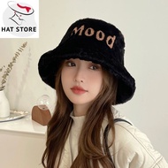 Bucket Hat (Mood) Korean Style High Quality Warm Rabbit Fur Hat for Women (PD1130HATSTORE)