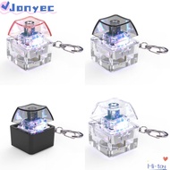 JONY1EC Finger Keyboard Caps, Mechanical Switch Fingertip Clicks Fidget Keychain,  Glowing Stress Re