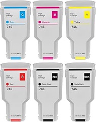 746 Ink Compatible for HP 746 Ink Cartridge 300-ML P2V78A P2V79A P2V80A P2V81A P2V82A P2V83A for HP 