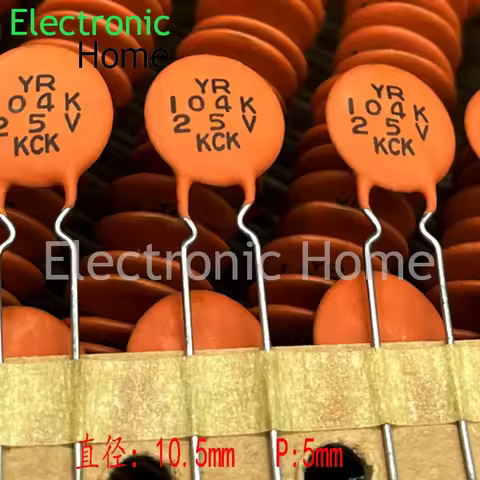 5PCS/LOT American KCK YR 104 100nf 0.1uf 25v Guitar BASS Fever Audio Ceramic Capacitor 25V104K Diame