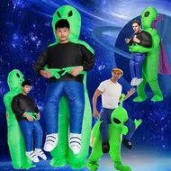 Halloween Costume Ghost Hugger Parent-Child Alien Inflatable Costume Green Ghost Spoof Costume Infla