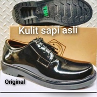 sepatu pdh kulit sapi asli pria TNI ad sepatu pdh polri sepatu pdh security original kilap