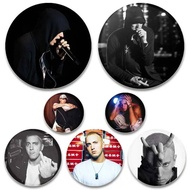 58mm Hip-Hop Rapper Eminem Icons Pins Cosplay Singer Badge Brooches Lapel Pin for Clothes Backpack H